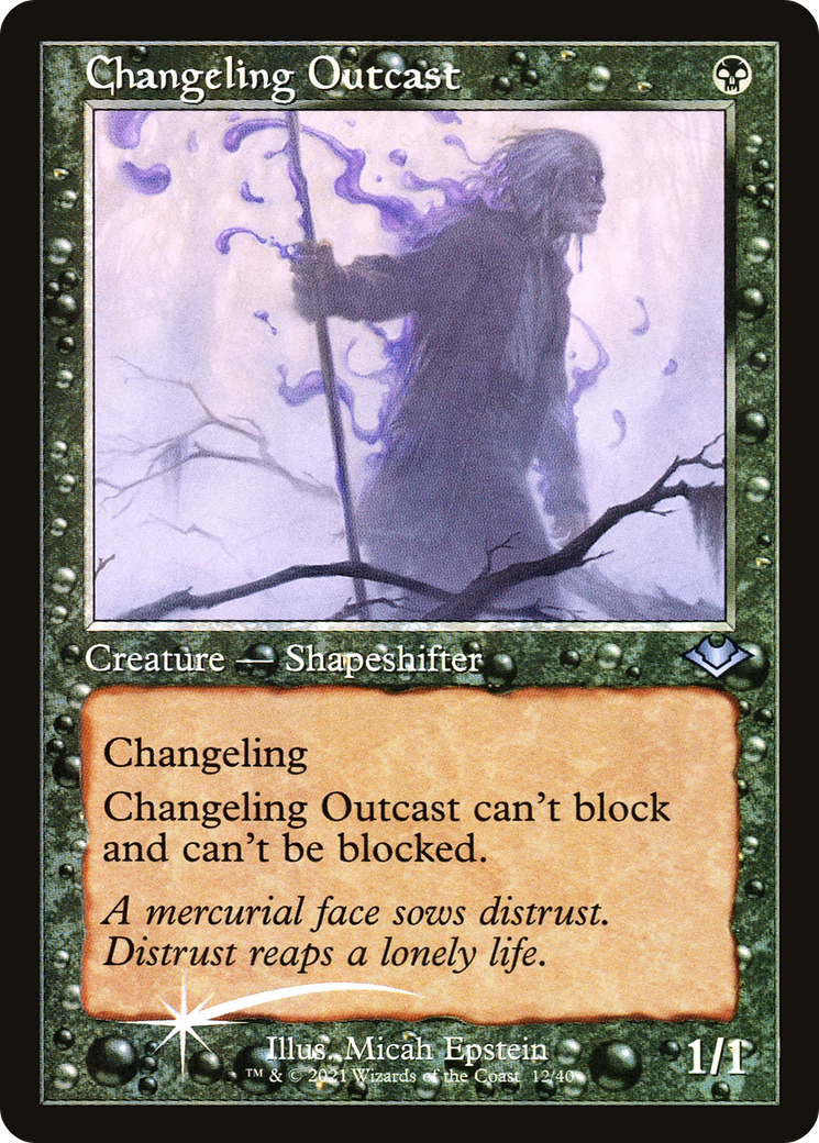 Changeling Outcast (Retro Frame) (MH1-012) - Modern Horizons 1 Timeshifts Etched Foil