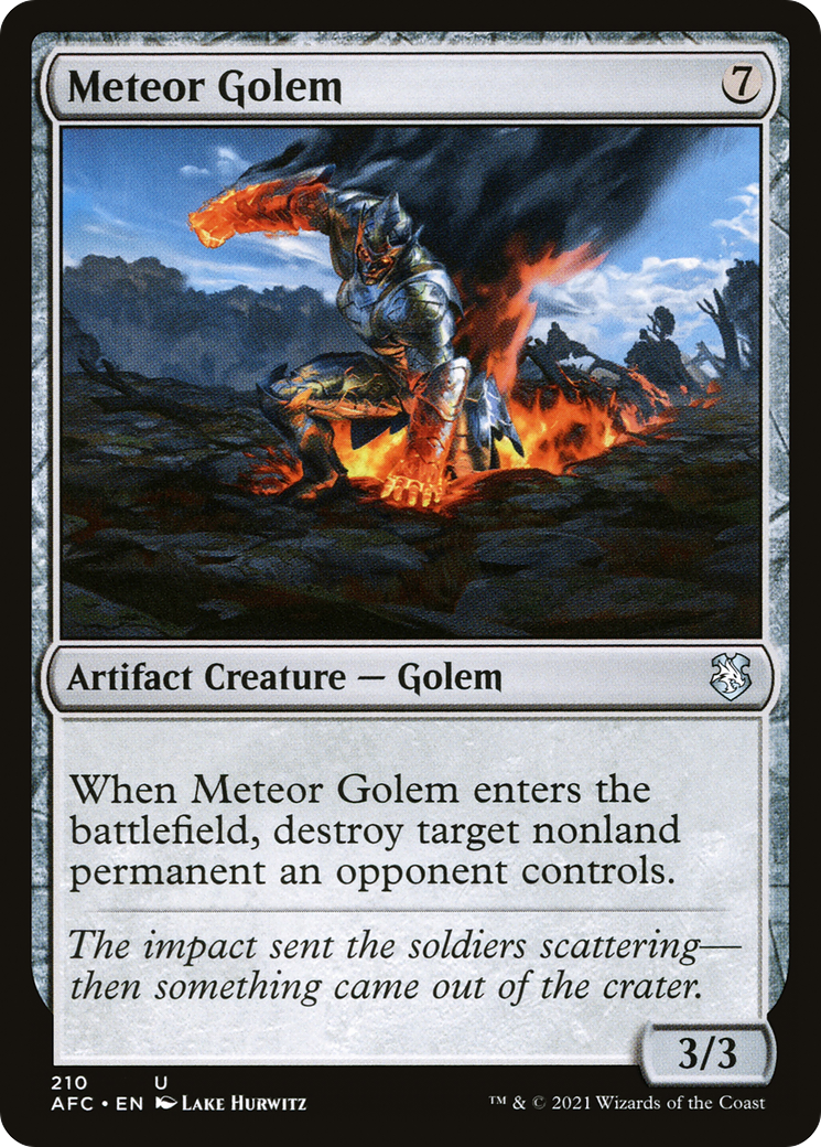 Meteor Golem (AFC-210) - Adventures in the Forgotten Realms Commander