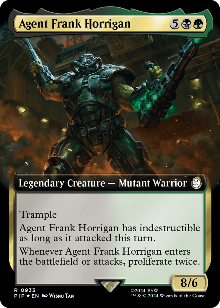 Agent Frank Horrigan (Extended Art) (Surge Foil) (PIP-933) - Fallout: (Extended Art) Foil