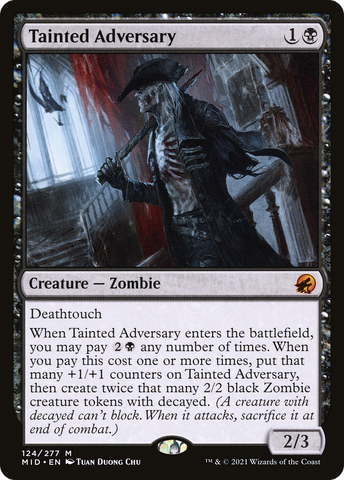 Tainted Adversary (MID-124)  Foil - Innistrad: Midnight Hunt