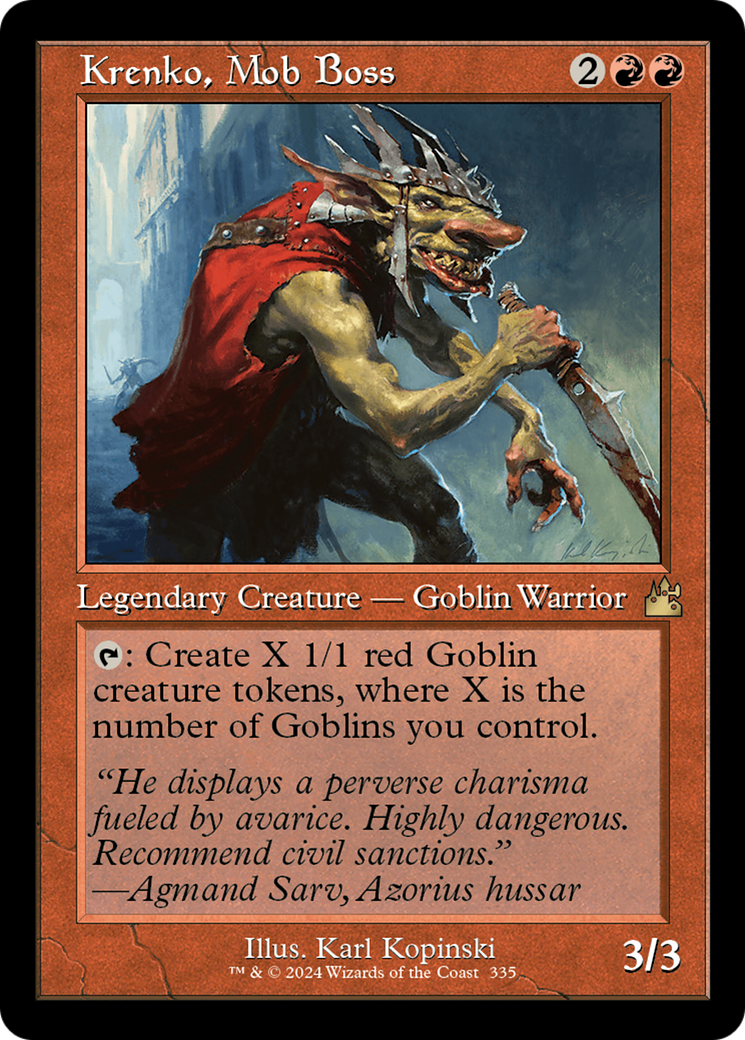 Krenko, Mob Boss (Retro Frame) (RVR-335)  - Ravnica Remastered