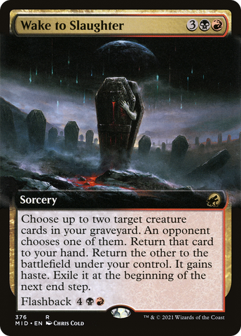 Wake to Slaughter (Extended Art) (MID-376)  - Innistrad: Midnight Hunt: (Extended Art)