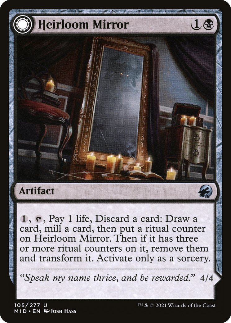 Heirloom Mirror (MID-105)  - Innistrad: Midnight Hunt: (Double Faced Transform)