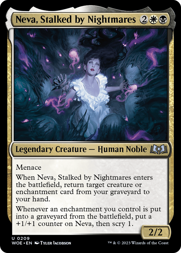 Neva, Stalked by Nightmares (WOE-209)  - Wilds of Eldraine