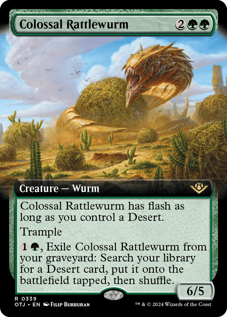 Colossal Rattlewurm (Extended Art) (OTJ-339)  - Outlaws of Thunder Junction: (Extended Art)