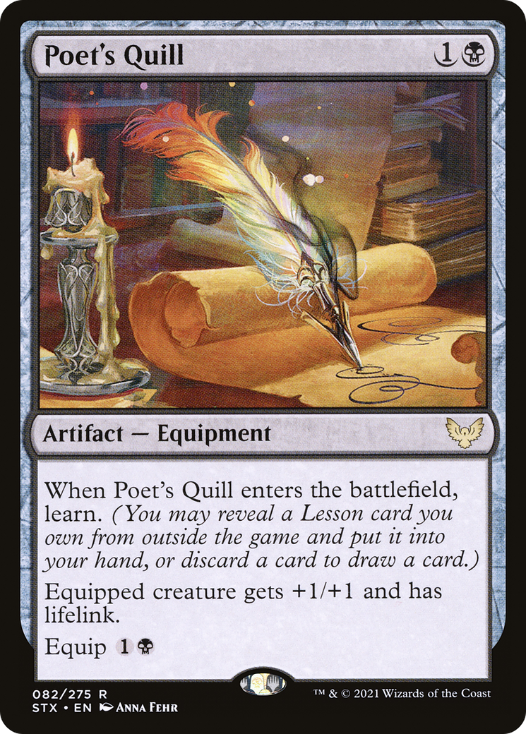 Poet's Quill (STX-082)  - Strixhaven: School of Mages