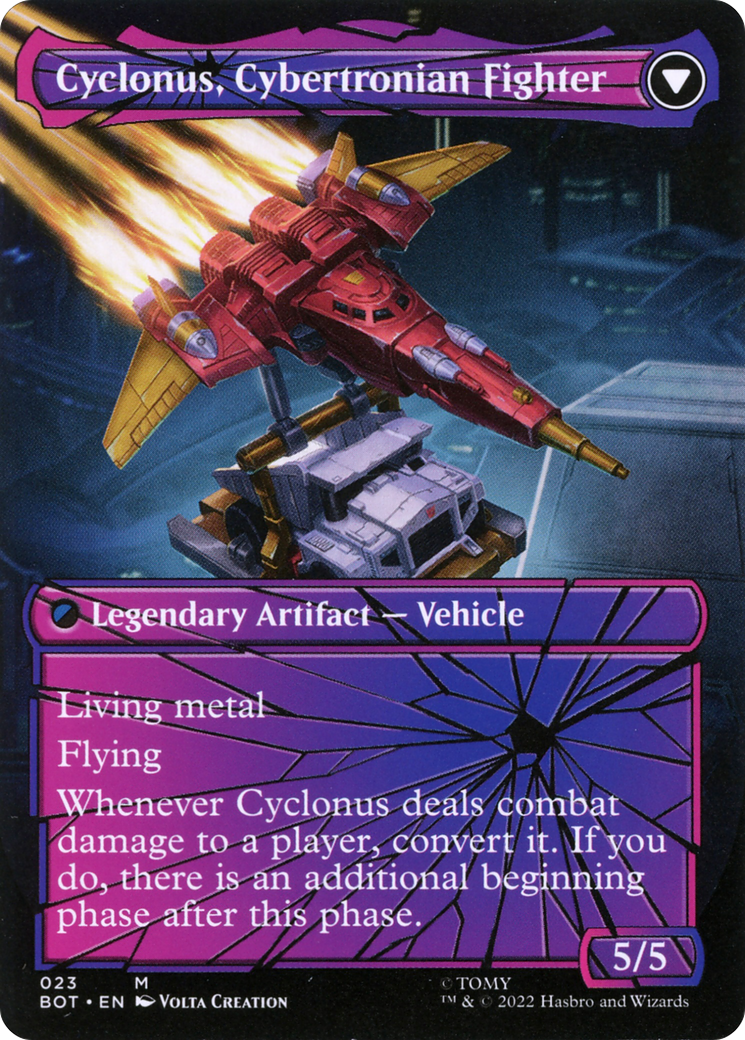 Cyclonus, the Saboteur (Shattered Glass) (BOT-023)  Foil - Transformers: (convertdfc, shatteredglass) (Borderless)