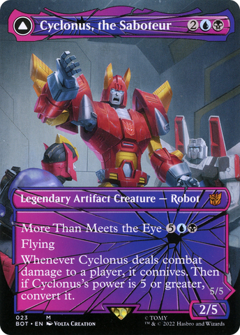 Cyclonus, the Saboteur (Shattered Glass) (BOT-023) - Transformers: (Borderless) Foil