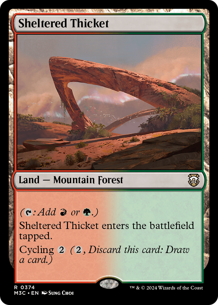 Sheltered Thicket (M3C-374)  - Modern Horizons 3 Commander