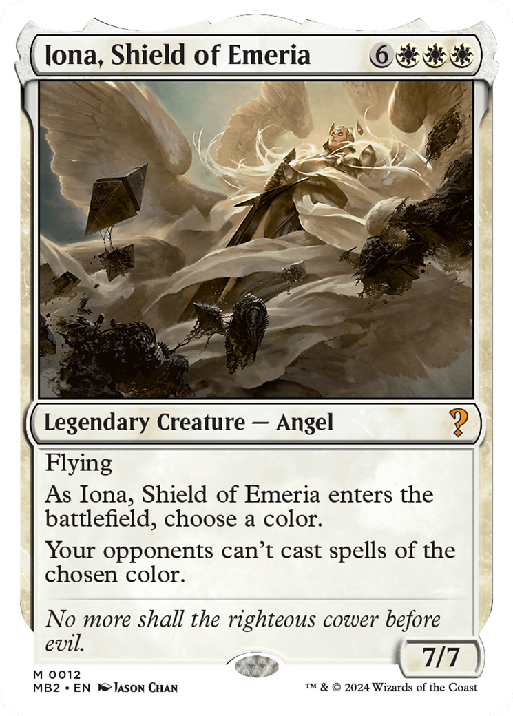 Iona, Shield of Emeria (White Border) (MB2-012)  - Mystery Booster 2