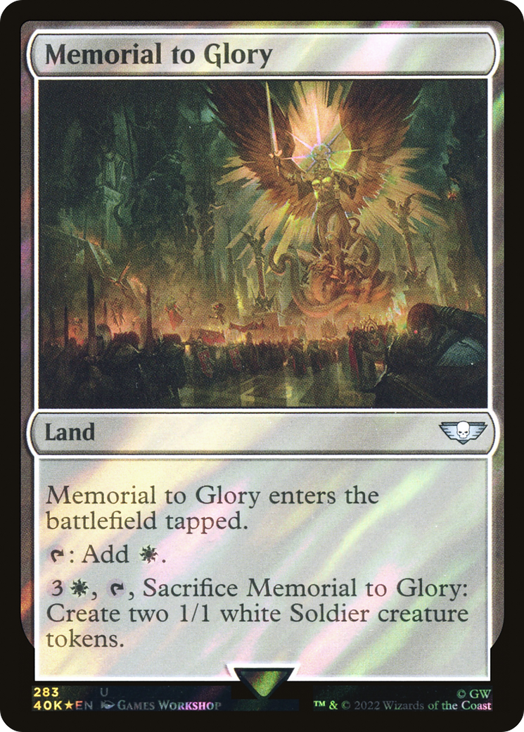 Memorial to Glory (Surge Foil) (40K-283) - Warhammer 40,000 Commander Foil
