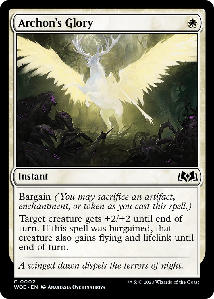 Archon's Glory (WOE-002)  Foil - Wilds of Eldraine