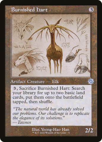 Burnished Hart (Schematic) (BRR-071)  Foil - The Brothers' War Retro Artifacts