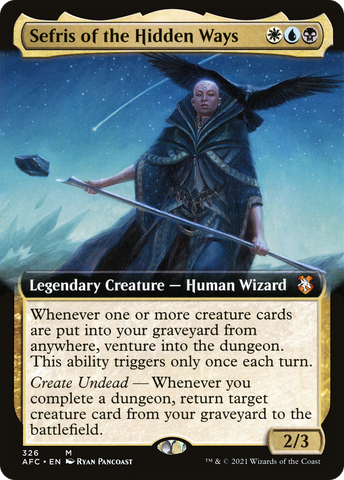 Sefris of the Hidden Ways (Extended Art) (AFC-326) - Adventures in the Forgotten Realms Commander