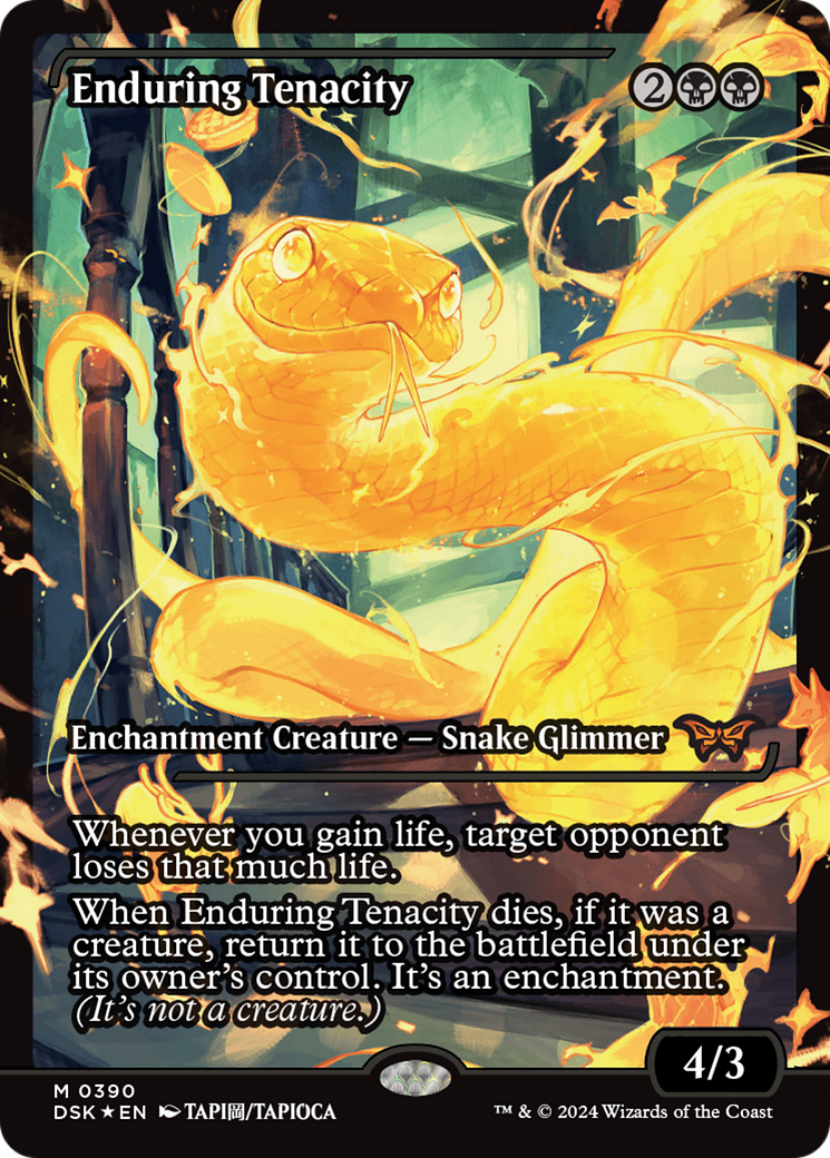 Enduring Tenacity (Japan Showcase) (DSK-390)  Foil - Duskmourn: House of Horror: (Showcase)