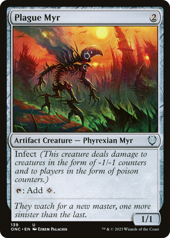 Plague Myr (ONC-139)  - Phyrexia: All Will Be One Commander