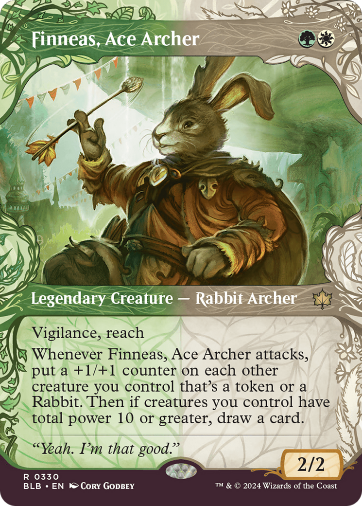 Finneas, Ace Archer (Showcase) (BLB-330)  - Bloomburrow: (Showcase) (Borderless)