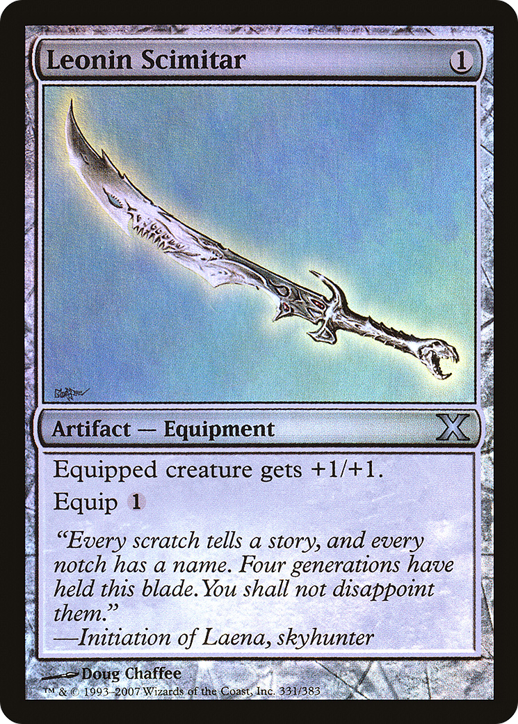 Leonin Scimitar (10E-331★)  Foil - Tenth Edition