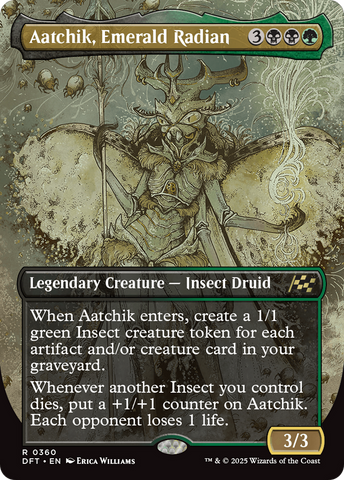 Aatchik, Emerald Radian (Borderless) (DFT-360)  Foil - Aetherdrift