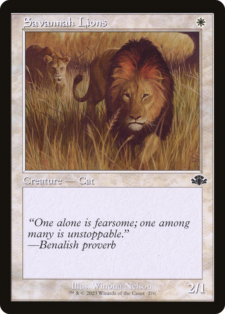 Savannah Lions (Retro Frame) (DMR-270)  - Dominaria Remastered