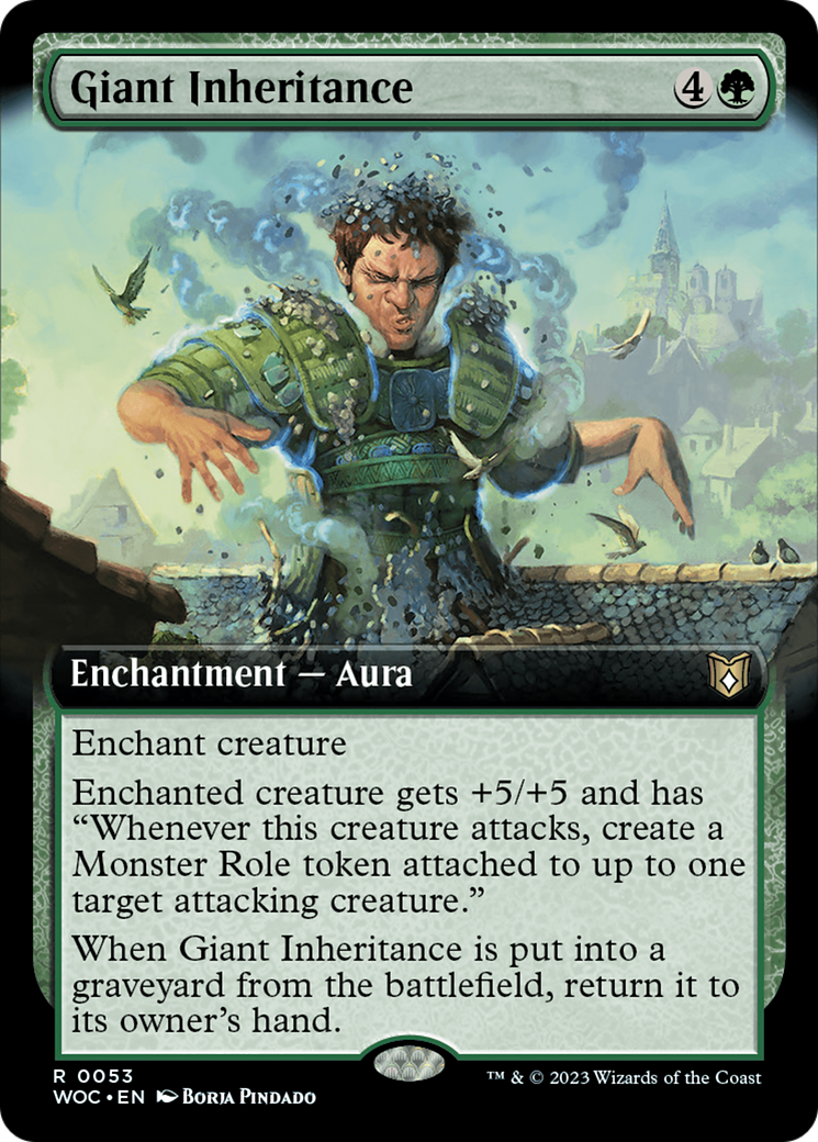Giant Inheritance (Extended Art) (WOC-053)  - Wilds of Eldraine Commander: (Extended Art)