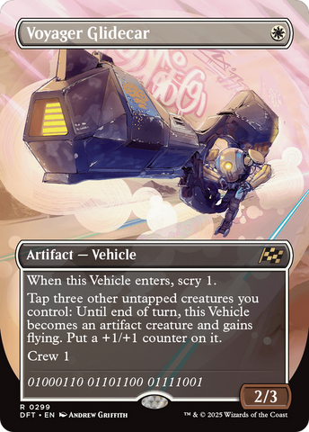 Voyager Glidecar (Borderless) (DFT-299) - Aetherdrift (Borderless) Foil