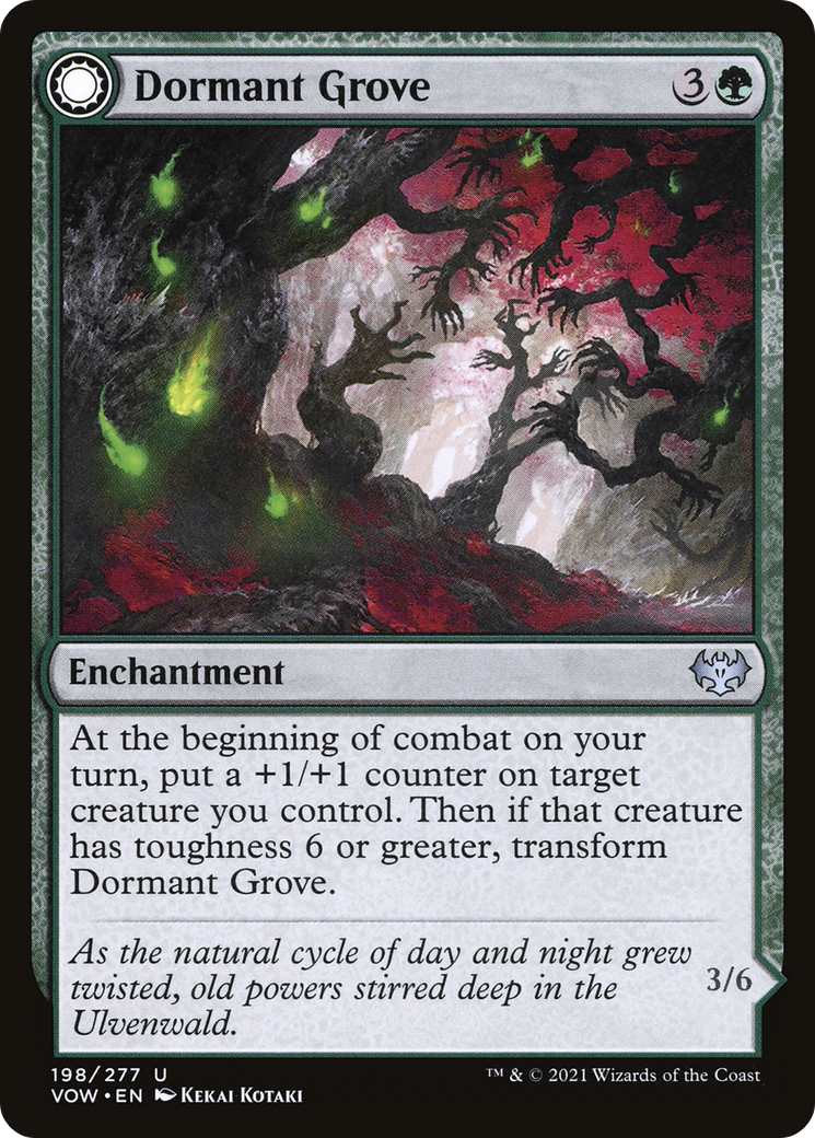 Dormant Grove (VOW-198)  Foil - Innistrad: Crimson Vow: (Double Faced Transform)
