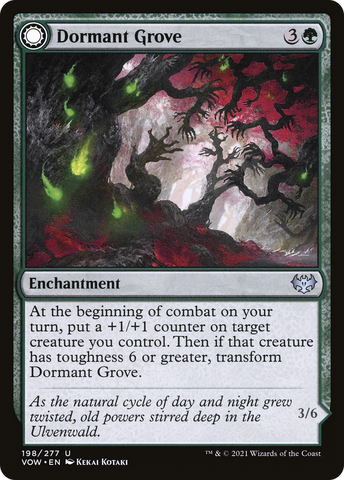 Dormant Grove (VOW-198)  Foil - Innistrad: Crimson Vow: (Double Faced Transform)
