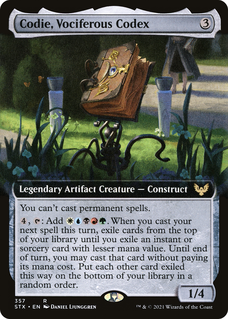 Codie, Vociferous Codex (Extended Art) (STX-357)  - Strixhaven: School of Mages: (Extended Art)