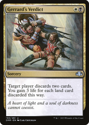 Gerrard's Verdict (DMR-190)  - Dominaria Remastered