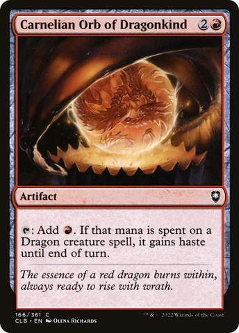 Carnelian Orb of Dragonkind (CLB-166)  - Commander Legends: Battle for Baldur's Gate