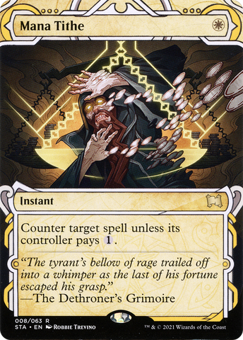 Mana Tithe (STA-008)  Foil - Strixhaven Mystical Archive: (Showcase) (Borderless)