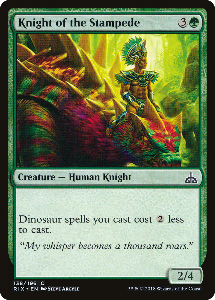 Knight of the Stampede (RIX-138)  Foil - Rivals of Ixalan