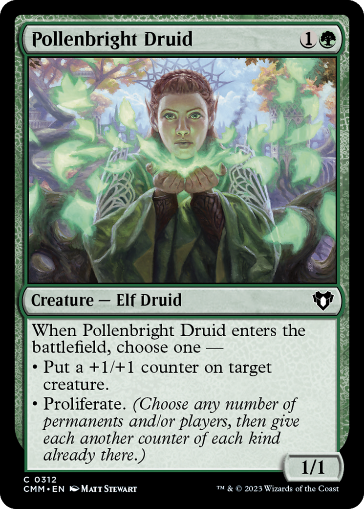 Pollenbright Druid (CMM-312)  Foil - Commander Masters