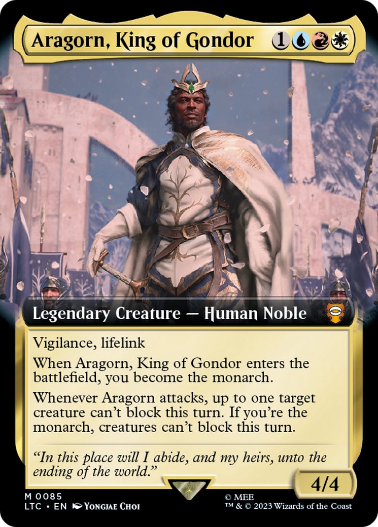 Aragorn, King of Gondor (Extended Art) (LTC-085)  - Tales of Middle-earth Commander: (Extended Art)