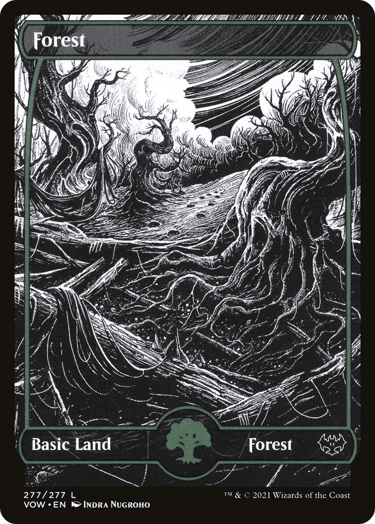 Forest (277) (VOW-277)  Foil - Innistrad: Crimson Vow: (Showcase)