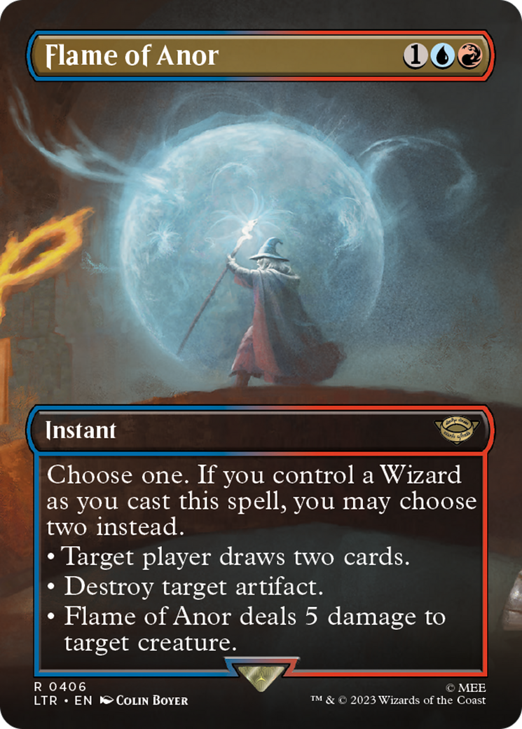 Flame of Anor (Borderless) (LTR-406)  Foil - The Lord of the Rings: Tales of Middle-earth