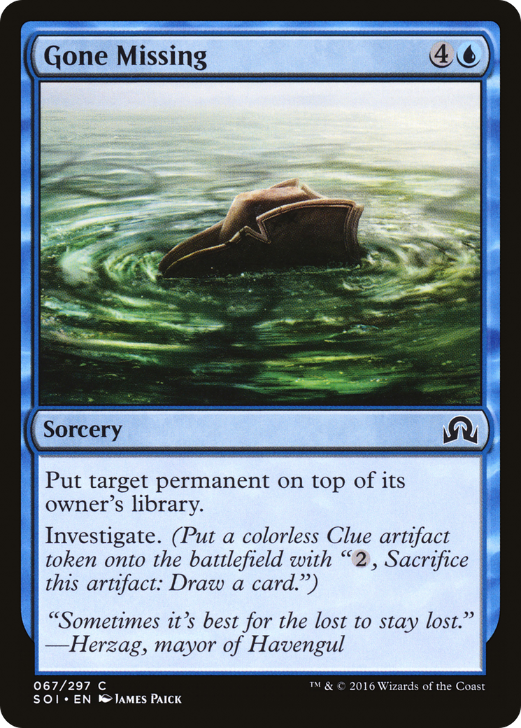 Gone Missing (SOI-067)  Foil - Shadows over Innistrad