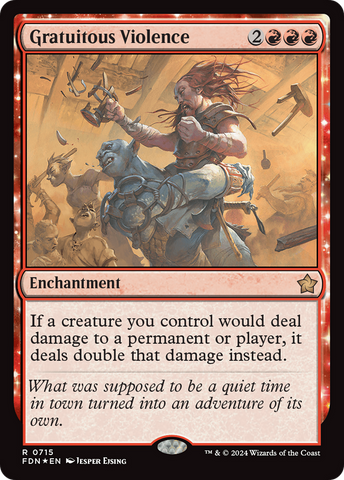 Gratuitous Violence (FDN-715)  Foil - Foundations: (enchantment)