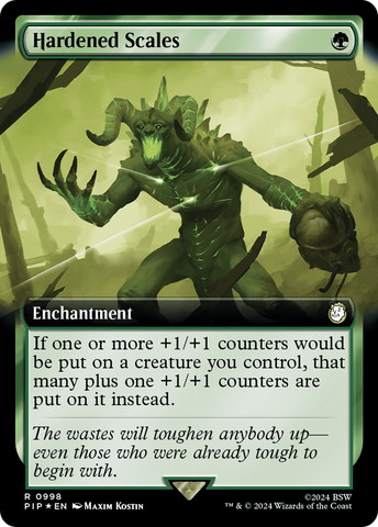 Hardened Scales (Extended Art) (Surge Foil) (PIP-998)  Foil - Fallout: (Extended Art)