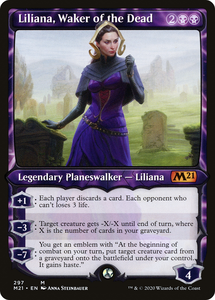 Liliana, Waker of the Dead (Showcase) (M21-297)  Foil - Core Set 2021: (Showcase)
