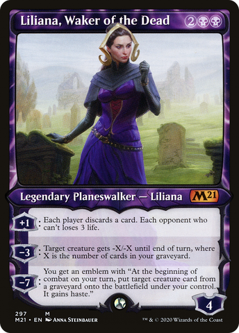 Liliana, Waker of the Dead (Showcase) (M21-297)  Foil - Core Set 2021: (Showcase)