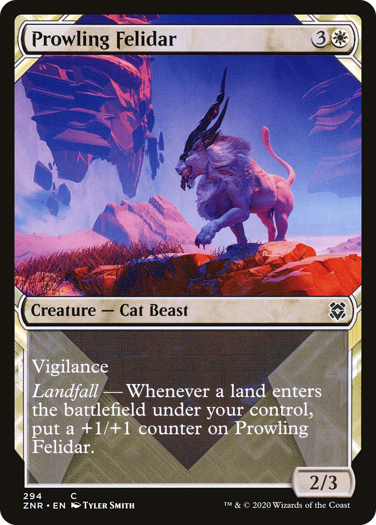 Prowling Felidar (Showcase) (ZNR-294)  Foil - Zendikar Rising