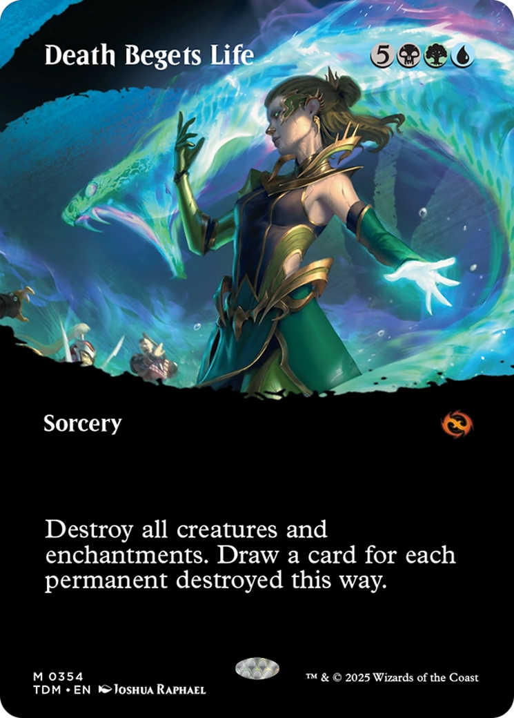 Death Begets Life (Borderless) (TDM-354)  - Tarkir: Dragonstorm: (Showcase)