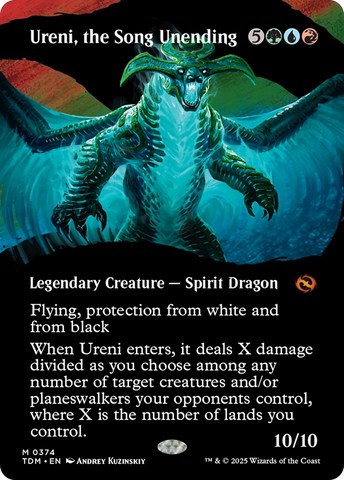 Ureni, the Song Unending (TDM-374) - Tarkir: Dragonstorm: (Showcase) (Borderless)