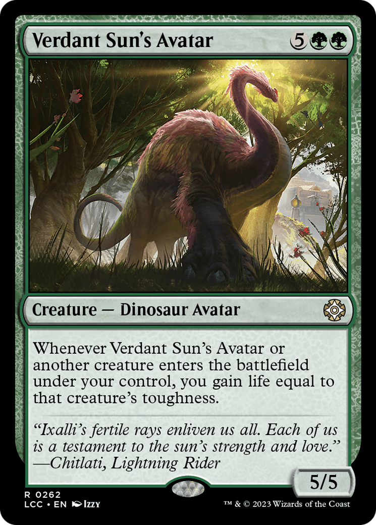 Verdant Sun's Avatar (LCC-262)  - The Lost Caverns of Ixalan Commander