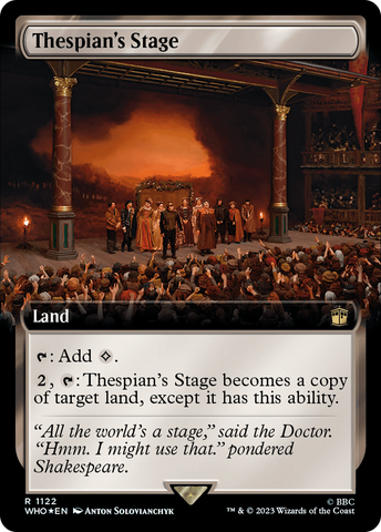 Thespian's Stage (Extended Art) (Surge Foil) (WHO-1122) - Doctor Who: (Extended Art) Foil