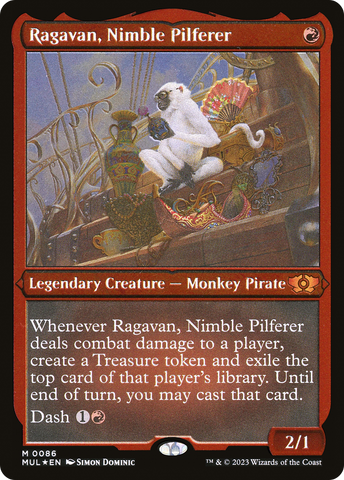 Ragavan, Nimble Pilferer (Foil Etched) (MUL-086)  Foil - Multiverse Legends