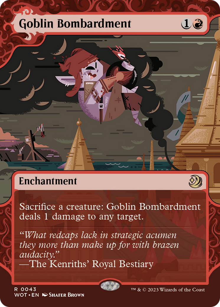 Goblin Bombardment (WOT-043)  - Wilds of Eldraine: Enchanting Tales: (Showcase) (Borderless)