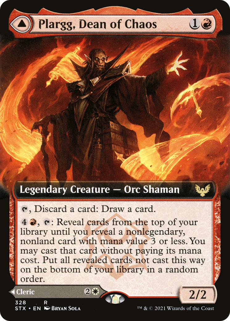 Plargg, Dean of Chaos (Extended Art) (STX-328)  Foil - Strixhaven: School of Mages: (Extended Art)